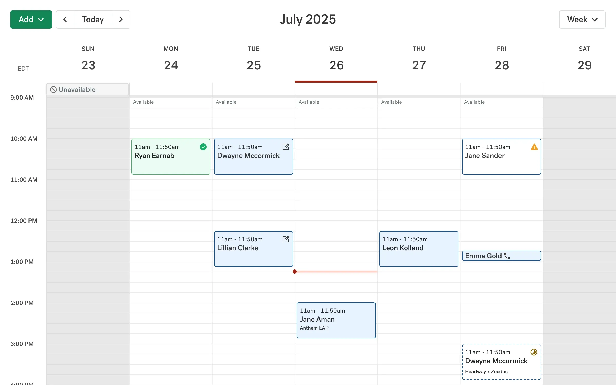 Real time scheduling